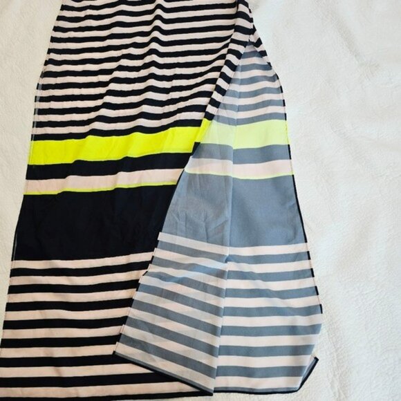 Ted Baker Women's Striped Sheer Halter Maxi Dress Size Medium Swimwear Coverup - Picture 2 of 15